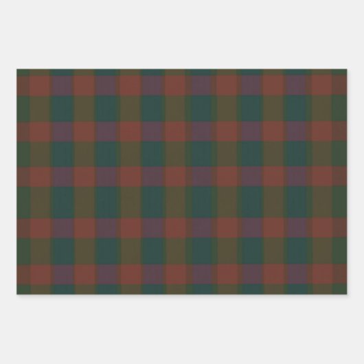 Traditionelles Kariert-Tartan-Urlaubspapier Geschenkpapier Set (Vorderseite 2)