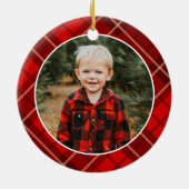 Traditionelles Kariertes Foto Keramik Ornament (Hinten)