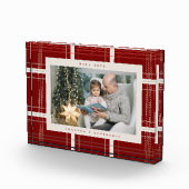 Traditionelles Kariertes, gemütliches Weihnachtsge Fotoblock (Rechts)