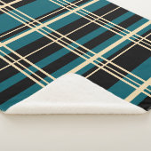 Traditionelles Kariertes Schwarz, Buttercreme, Dun Sherpadecke (3/4)