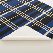 Traditionelles Kariertes Schwarz, Buttercreme, Dun Sherpadecke (3/4)