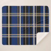 Traditionelles Kariertes Schwarz, Buttercreme, Dun Sherpadecke (Vorderseite (Horizontal))