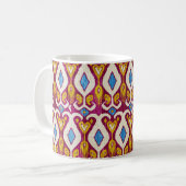 Traditionelles Kat-Gewebe nahtlos Muster Kaffeetasse (Vorderseite Links)