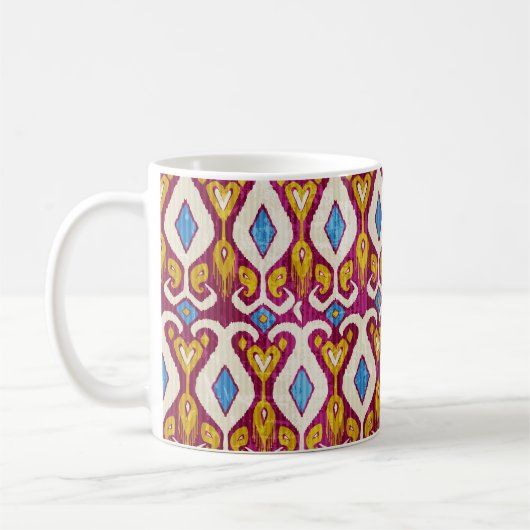 Traditionelles Kat-Gewebe nahtlos Muster Kaffeetasse (Links)