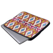 Traditionelles Kat-Gewebe nahtlos Muster Laptopschutzhülle (Vorne Knopf)