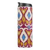 Traditionelles Kat-Gewebe nahtlos Muster Thermosbecher (Nach rechts gedreht)