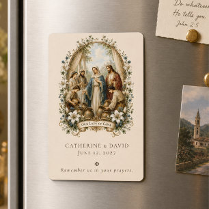 Traditionelles katholische Hochzeits-Andenken von Magnet