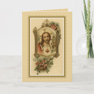 Traditionelles katholische Sympathie Jesus Lamm Karte
