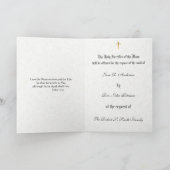 Traditionelles katholisches Beileid, das Jesus bie Karte (Innenseite)