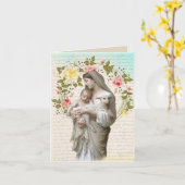 Traditionelles katholisches Beileid, das Kreuz bie Karte (Gelbe Blume)