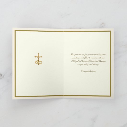 Traditionelles katholisches Brauchtum Hochzeit Ele Karte (Innenseite)