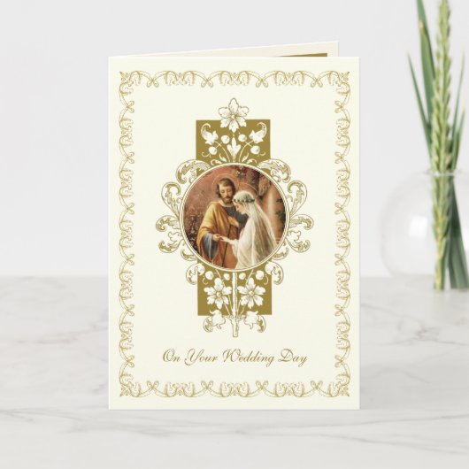 Traditionelles katholisches Brauchtum Hochzeit Ele Karte (Vorderseite)