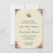 Traditionelles katholisches Brautpaar Einladung (Rückseite)