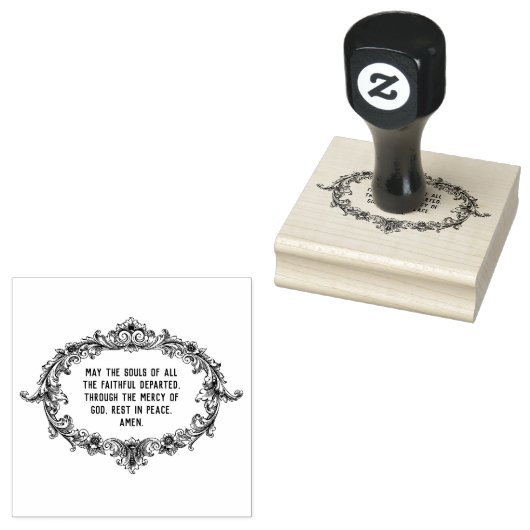 Traditionelles katholisches Gebet Arme Soule Gerüc Gummistempel (Stempel)