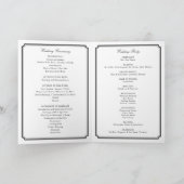 Traditionelles katholisches Hochzeitsprogramm Karte (Innenseite)