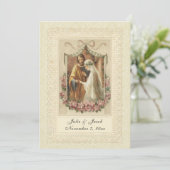 Traditionelles katholisches Hochzeitstil Einladung (Stehend Vorderseite)