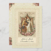 Traditionelles katholisches Hochzeitstil Einladung (Vorne/Hinten)