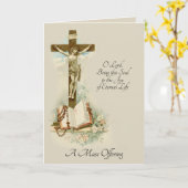 Traditionelles katholisches karte (Gelbe Blume)