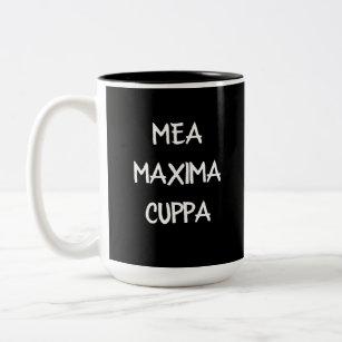 Traditionelles katholisches Latein Mea Maxima Cupp Zweifarbige Tasse