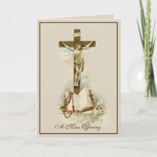 Traditionelles katholisches Messopferkreuz Karte