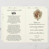 Traditionelles katholisches Programm zur Hochzeit (Vorne/Hinten)