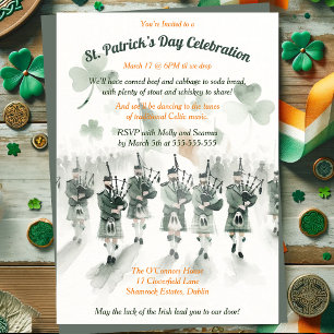 Traditionelles keltisches Irish St. Patrick's Day  Einladung