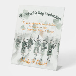 Traditionelles keltisches Irish St. Patrick's Day Sockelschild