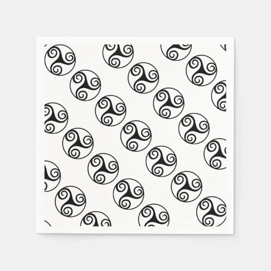 Traditionelles keltisches Triskele-Design Serviette (Vorderseite)