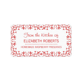 Traditionelles Koch, hausgemachte Backwaren/Konser Adressaufkleber