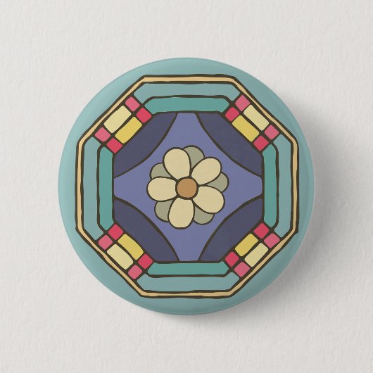 Traditionelles koreanisches Muster Button (Vorderseite)