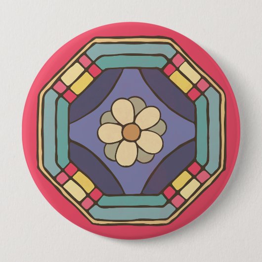 Traditionelles koreanisches Muster Button (Vorderseite)