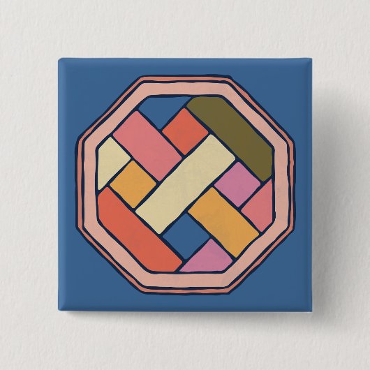 Traditionelles koreanisches Muster Button (Vorderseite)