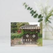 Traditionelles koreanisches Tor Hanok Postkarte (Stehend Vorderseite)
