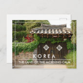 Traditionelles koreanisches Tor Hanok Postkarte (Vorne/Hinten)