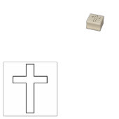 Traditionelles Kreuz - Christliches religiöses Cru Gummistempel (Stempel)