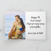 Traditionelles Kupfer 7. Jubiläum Keepake Foto Karte (Innenseite)