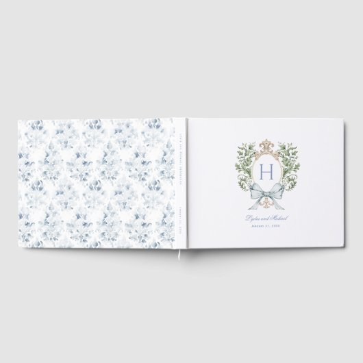 Traditionelles Leaf-Wappen mit Bow | Monografische Gästebuch (Voll)