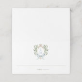 Traditionelles Leaf-Wappen mit Bow | Monografische Platzkarte (Außenseite Aufgefaltet)