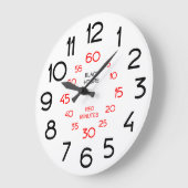 Traditionelles Lernen, die Zeit im Klassenzimmer z Große Wanduhr (Winkel)