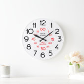 Traditionelles Lernen, die Zeit im Klassenzimmer z Große Wanduhr (Zuhause)