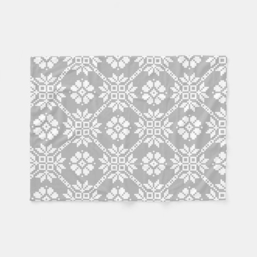 Traditionelles Lettisches Grau Sun Auseklis Saulit Fleecedecke (Vorderseite (Horizontal))