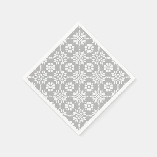 Traditionelles Lettisches Grau Sun Auseklis Saulit Serviette (Ecke)