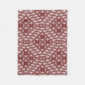 Traditionelles Lettisches Red Design Muster Ausekl Fleecedecke (Vorderseite)