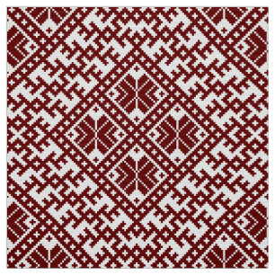 Traditionelles lettisches rotes und weißes stoff