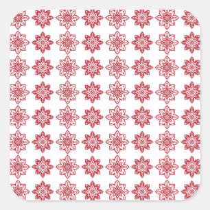 Traditionelles lettisches SUN-Muster IV Quadratischer Aufkleber