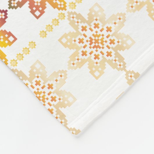 Traditionelles lettisches SUN-Zeichen geometrische Fleecedecke (Ecke)