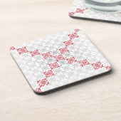 Traditionelles lettisches SUN-Zeichen geometrische Getränkeuntersetzer (Linke Seite)