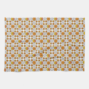 Traditionelles lettisches SUN-Zeichen geometrische Küchentuch