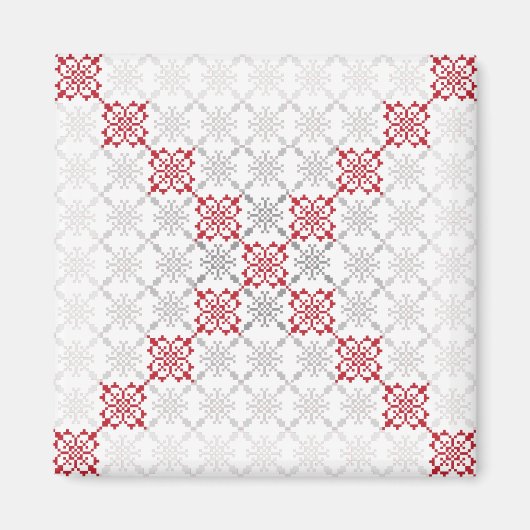 Traditionelles lettisches SUN-Zeichen geometrische Magnet (Vorne)