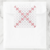 Traditionelles lettisches SUN-Zeichen geometrische Quadratischer Aufkleber (Tasche)